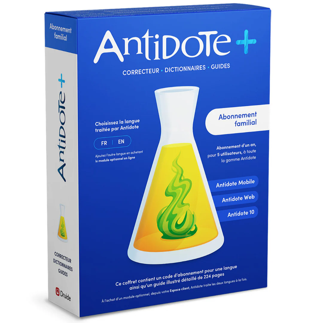 Druide Antidote+ Family for 5 Users (1 Year) - Download